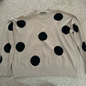 T Tahari polka dot sweater